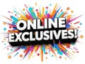 Online exclusives! isolated on white background Royalty Free Stock Photo