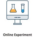 Online Experiment Isolated and Vector Icon for Technology