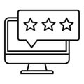 Online feedback icon, outline style