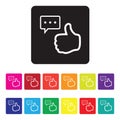 Online feedback icon set