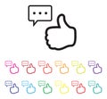 Online feedback icon set