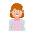 Online female doctor medical staff character flat style icon Royalty Free Stock Photo