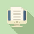 Online file icon flat vector. Class study