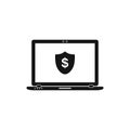 Online Financial Security Icon. Royalty Free Stock Photo