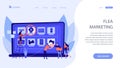 Online flea market concept landing page.