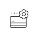 Online flower shop line outline icon