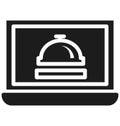 Online Food Order Or Food Website Isolated Vector Icon use for Travel and Tour Projects