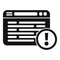 Online fraud icon simple vector. Hacker error Royalty Free Stock Photo