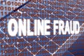 Online Fraud text over binary code