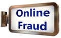 Online Fraud on billboard background