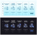 Online gathering content onboarding vector template