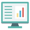 Online Graph Color Vector icon which can easily modify or edit Royalty Free Stock Photo