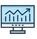 Online Graph Isolated Vector Icon That can be easily Modified or Edited. Royalty Free Stock Photo