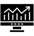 Online Graph Isolated Vector Icon That can be easily Modified or Edited. Royalty Free Stock Photo