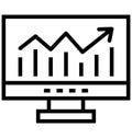 Online Graph Isolated Vector Icon That can be easily Modified or Edited. Royalty Free Stock Photo