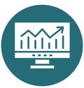 Online Graph Isolated Vector Icon That can be easily Modified or Edited. Royalty Free Stock Photo