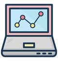 Online Graph Isolated Vector Icon That can be easily Modified or Edited. Royalty Free Stock Photo