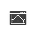 Online graph statistic vector icon