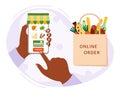 Online Grocery Store Order Shopping Delivery Cell