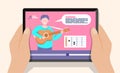 Online guitar lessons cartoon style