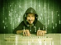 Online hacking in progress concept Royalty Free Stock Photo