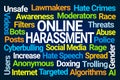Online Harassment Word Cloud Royalty Free Stock Photo