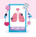 Online health, smartphone lung disease medicine covid 19 pandemic