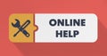 Online Help Concept in Flat Design.