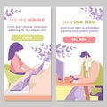 Online Hiring Agency Vector Web Banner Template