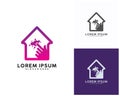 Online House logo designs concept vector