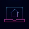 Online house shopping nolan icon. Simple thin line, outline vector of real estate icons for ui and ux, website or mobile