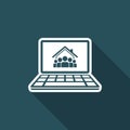 Online housing - Group of people - Vector flat icon