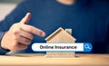 Online insurance or money management with property