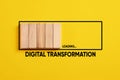 Online internet black friday sale announcement concept. Digital transformation loading progress bar on yellow background Royalty Free Stock Photo