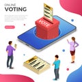 Online Internet Voting Isometric Concept Royalty Free Stock Photo