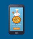 Online italian pizzeria business concept