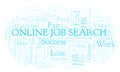 Online Job Search word cloud.