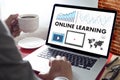 ONLINE LEARNING Connectivity Technology Coaching online Skills T Royalty Free Stock Photo