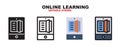 Online Learning icon set with different styles. Editable stroke and pixel perfect. Can be used for web, mobile, ui and more Royalty Free Stock Photo