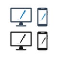 Online Learning Icon Set. Royalty Free Stock Photo