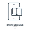 Online Learning Icon. Tutorial, Education, Internet. Editable Stroke. Vector Icon Royalty Free Stock Photo