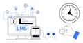 Online Learning Management System Integrating Tools, Gamification, and Time Management Royalty Free Stock Photo
