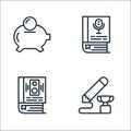 online learning part line icons. linear set. quality vector line set such as contest, audio book, audio book Royalty Free Stock Photo