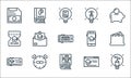 online learning part line icons. linear set. quality vector line set such as creative process, audio book, video tutorial, video Royalty Free Stock Photo