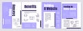 Online learning purple brochure template