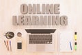 Online Learning text concept Royalty Free Stock Photo