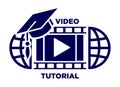 Online learning video tutorial icon Royalty Free Stock Photo