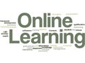 Online Learning word cloud Royalty Free Stock Photo