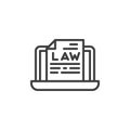 Online legal advice line icon