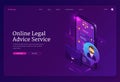 Online legal advice service banner